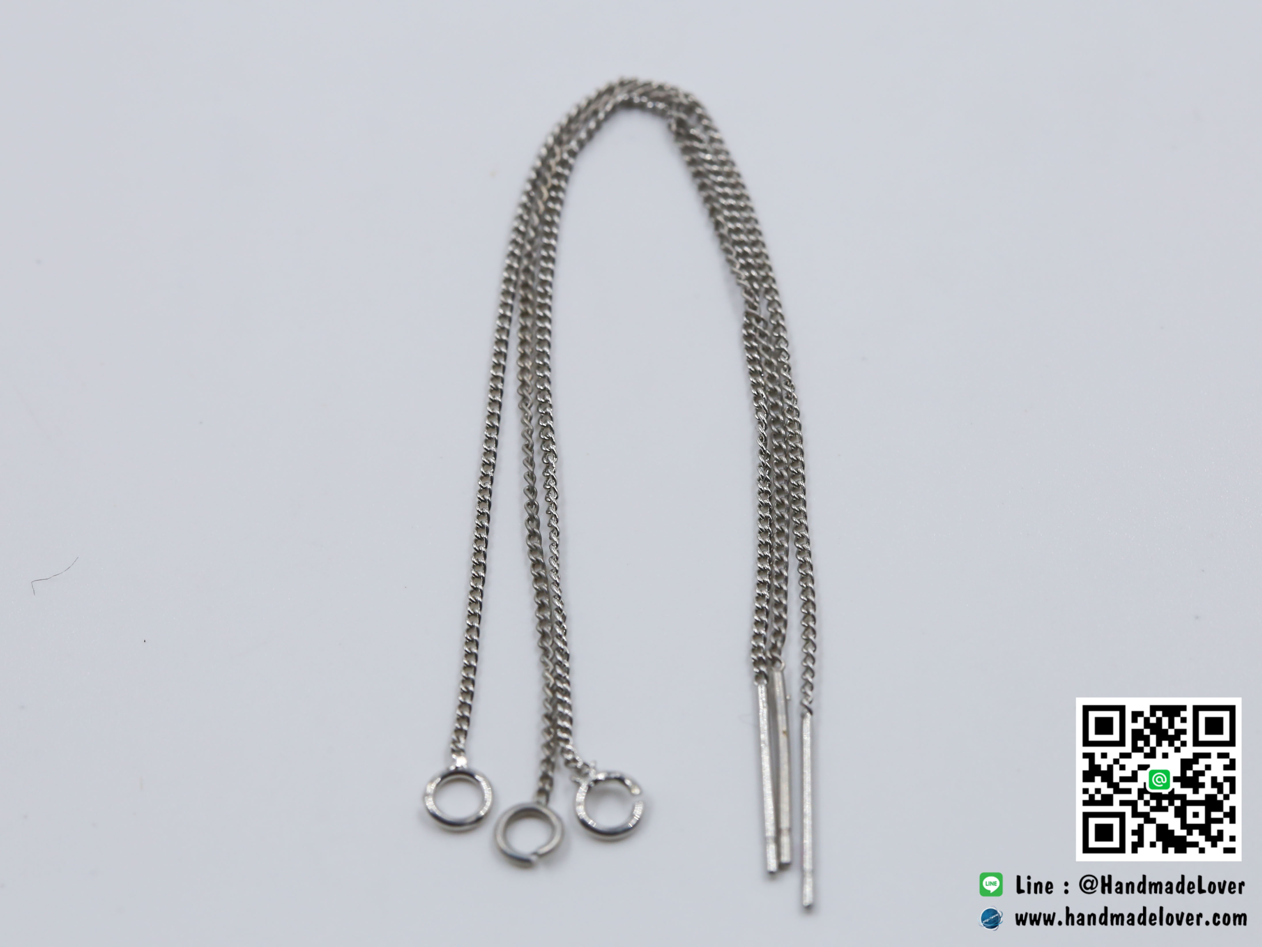 โซ่ต่างหูโลหะ แบบข้อบิด ขนาดยาว 80 มิล (คู่)