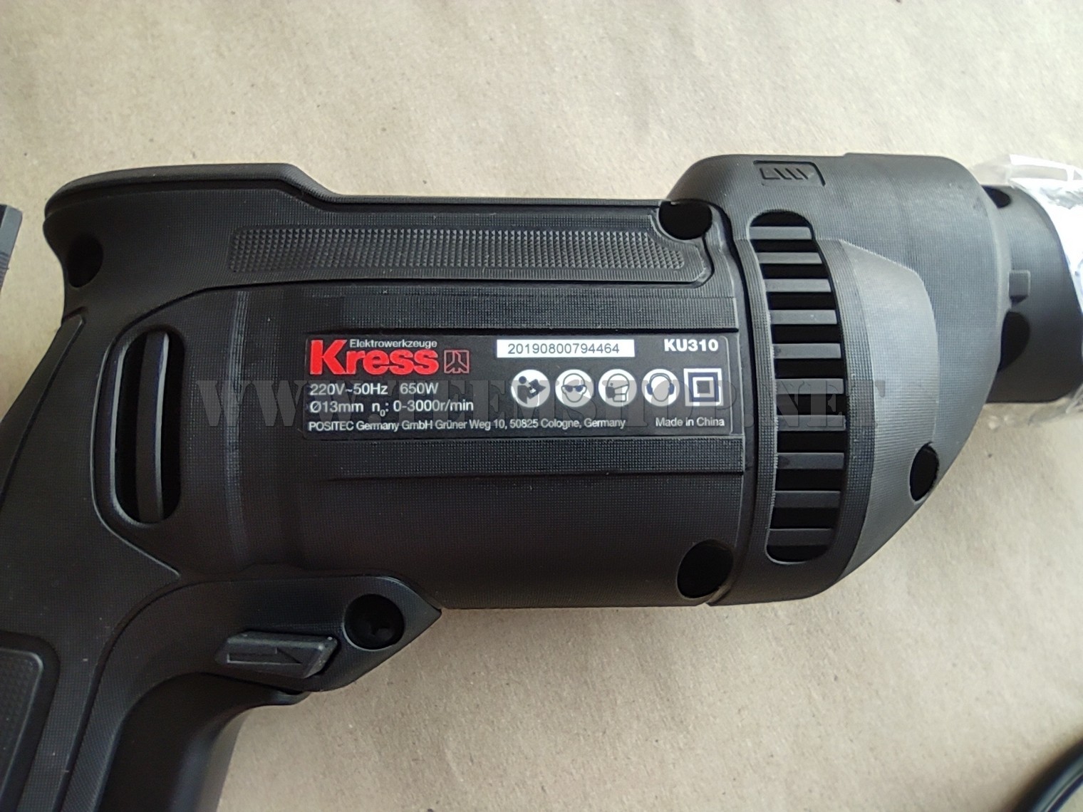 KRESS สว่านกระแทก 12มม. KU310 650W. 4หุน