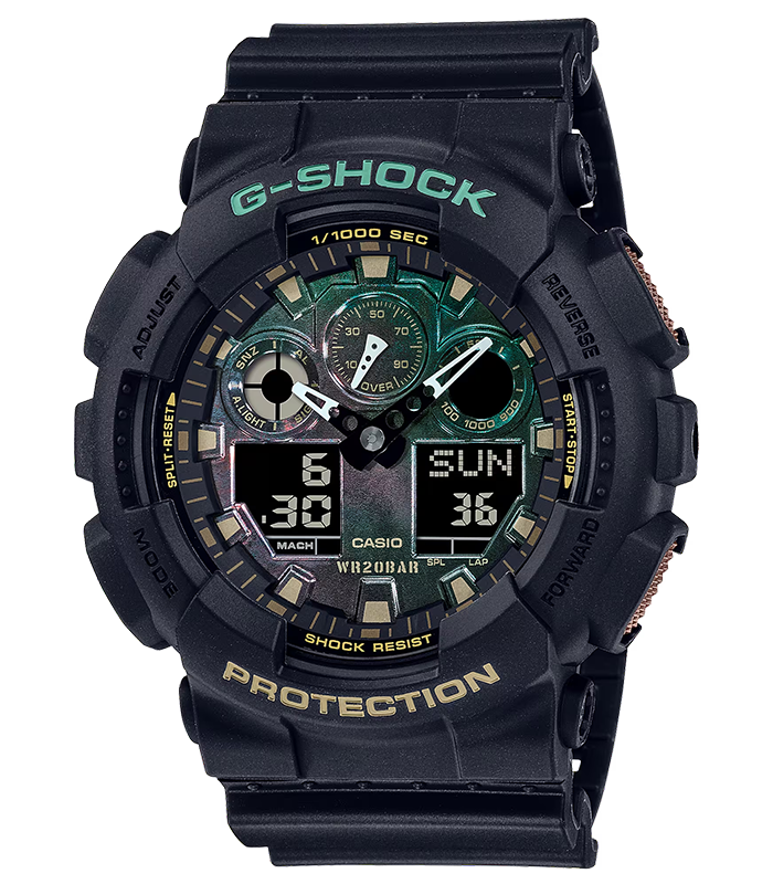 นาฬิกา Casio G-Shock TEAL AND BROWN color รุ่น GA-100RC-1A ของแท้ รับประกัน1ปี