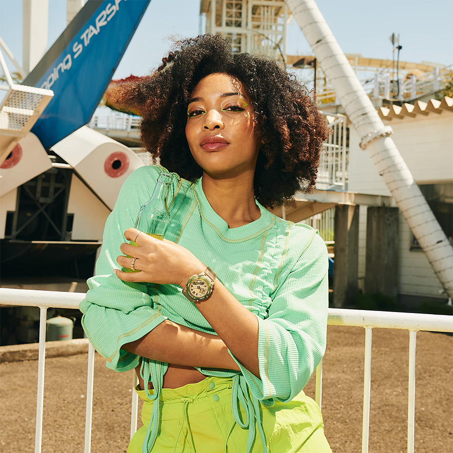 นาฬิกา Casio G-Shock Women ไซส์มินิ GMA-S2200PE Playfully Expensive Look รุ่น GMA-S2200PE-3A ของแท้ รับประกัน1ปี