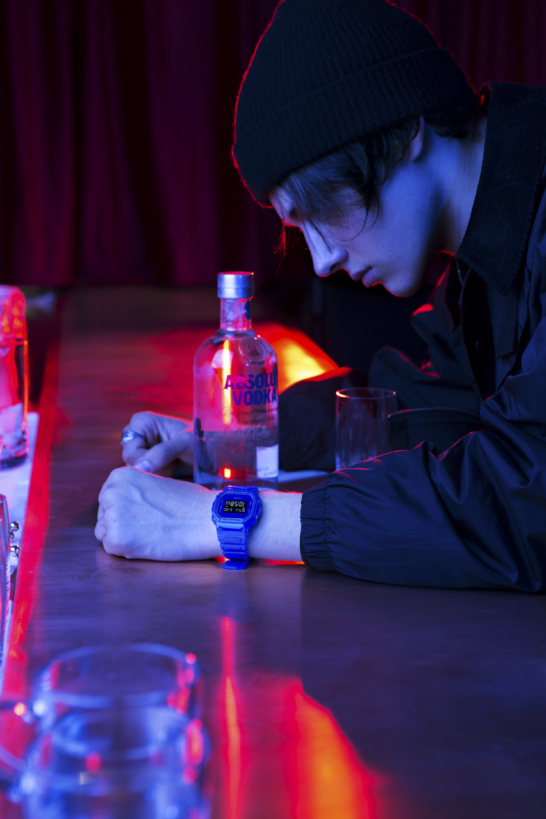 นาฬิกา Casio G-SHOCK x ABSOLUT China Limited Collaboration model รุ่น DW-5600SB-2PRABS (วางขายเฉพาะในจีนเท่านั้น) ของแท้ รับประกัน1ปี