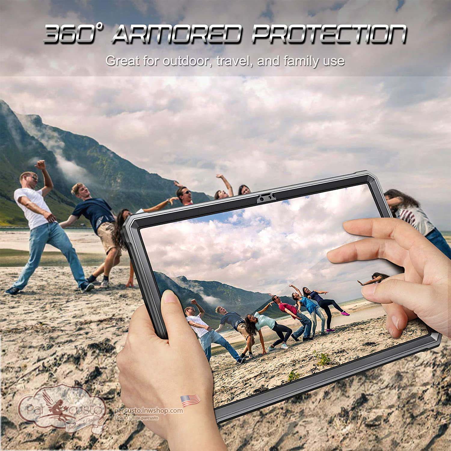 เคสกันกระแทก Samsung Galaxy Tab S8 Plus 2022/S7 FE 2021/S7 Plus 2020 12.4 นิ้ว [Tuatara] จาก Fintie[Pre-order USA]