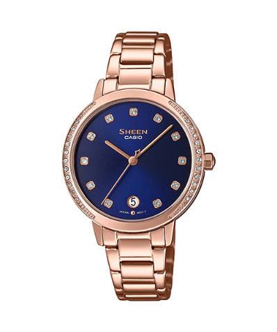 นาฬิกา คาสิโอ Casio SHEEN 3-HAND Analog SHE-4056 series รุ่น SHE-4056PG-2A ของแท้ รับประกัน1ปี