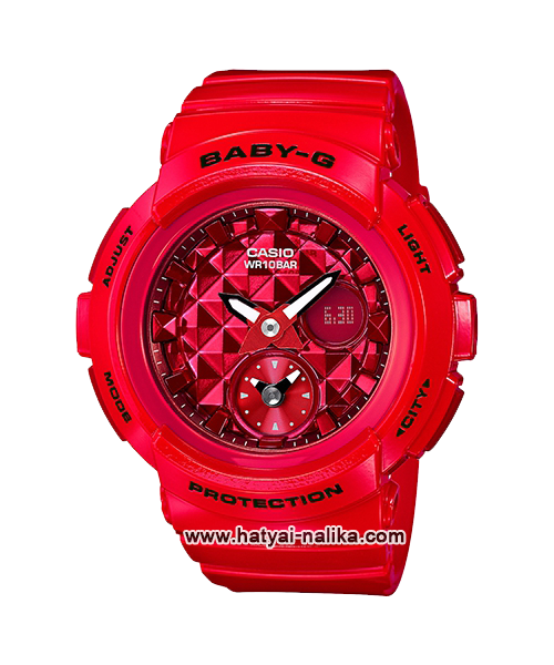 นาฬิกา Casio Baby-G BGA-195M Metal Dial series รุ่น BGA-195M-4A แดงทับทิม ของแท้ รับประกัน1ปี (หายากมาก)