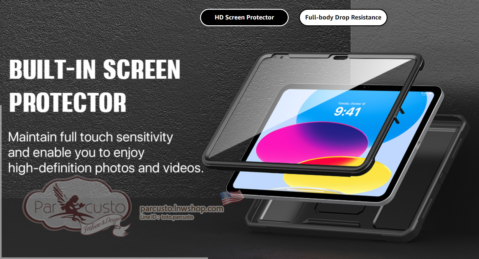 เคสกันกระแทก Apple New iPad 10.9 Gen 10 (2022) [Rugged Hybrid] จาก MoKo [Pre-order USA]