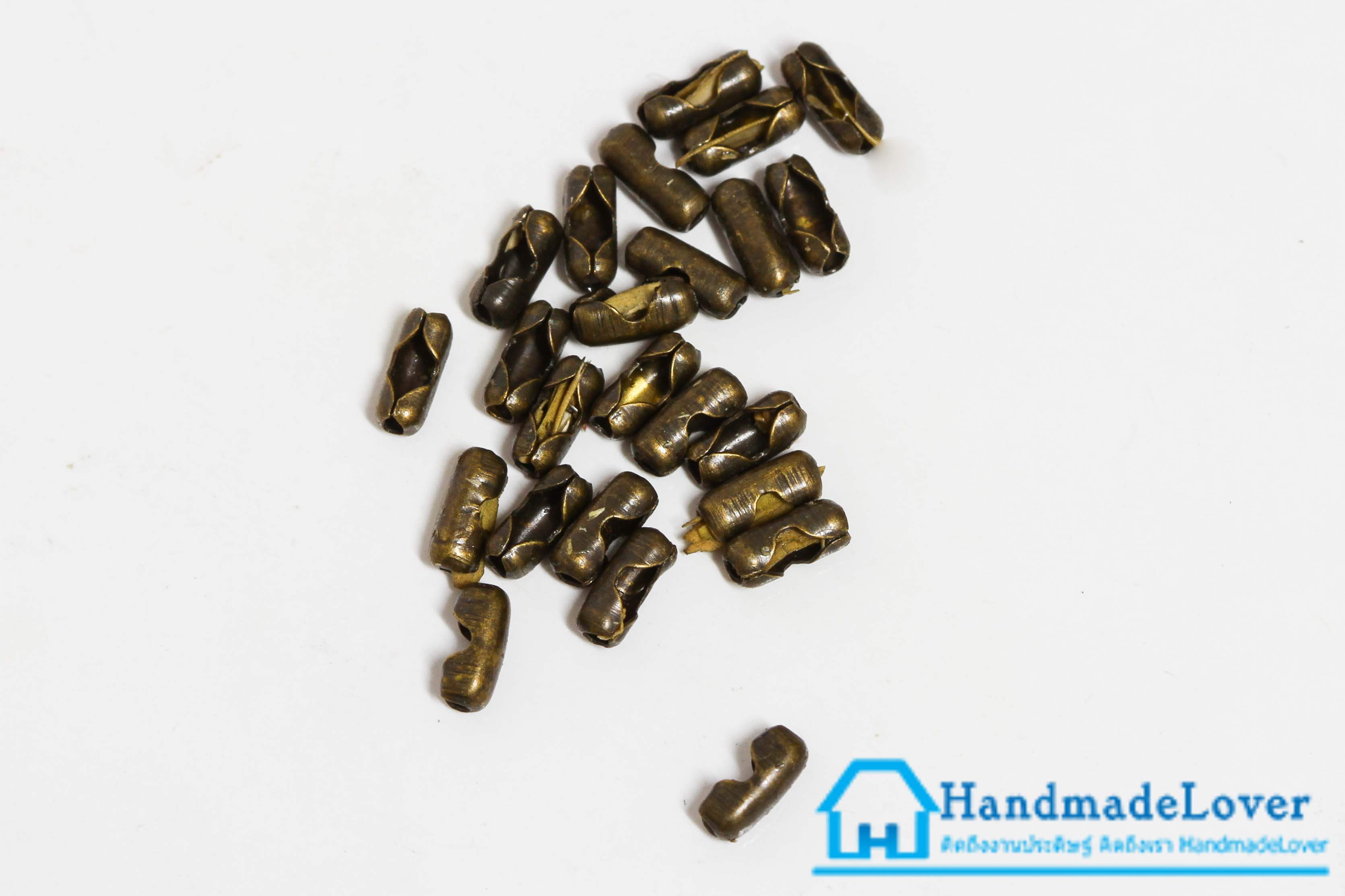 ที่เก็บปลาย โซ่ไข่ปลา สีทองรมดำ ขนาด 1.2 mm. [แพ็ค 20 ชิ้น]