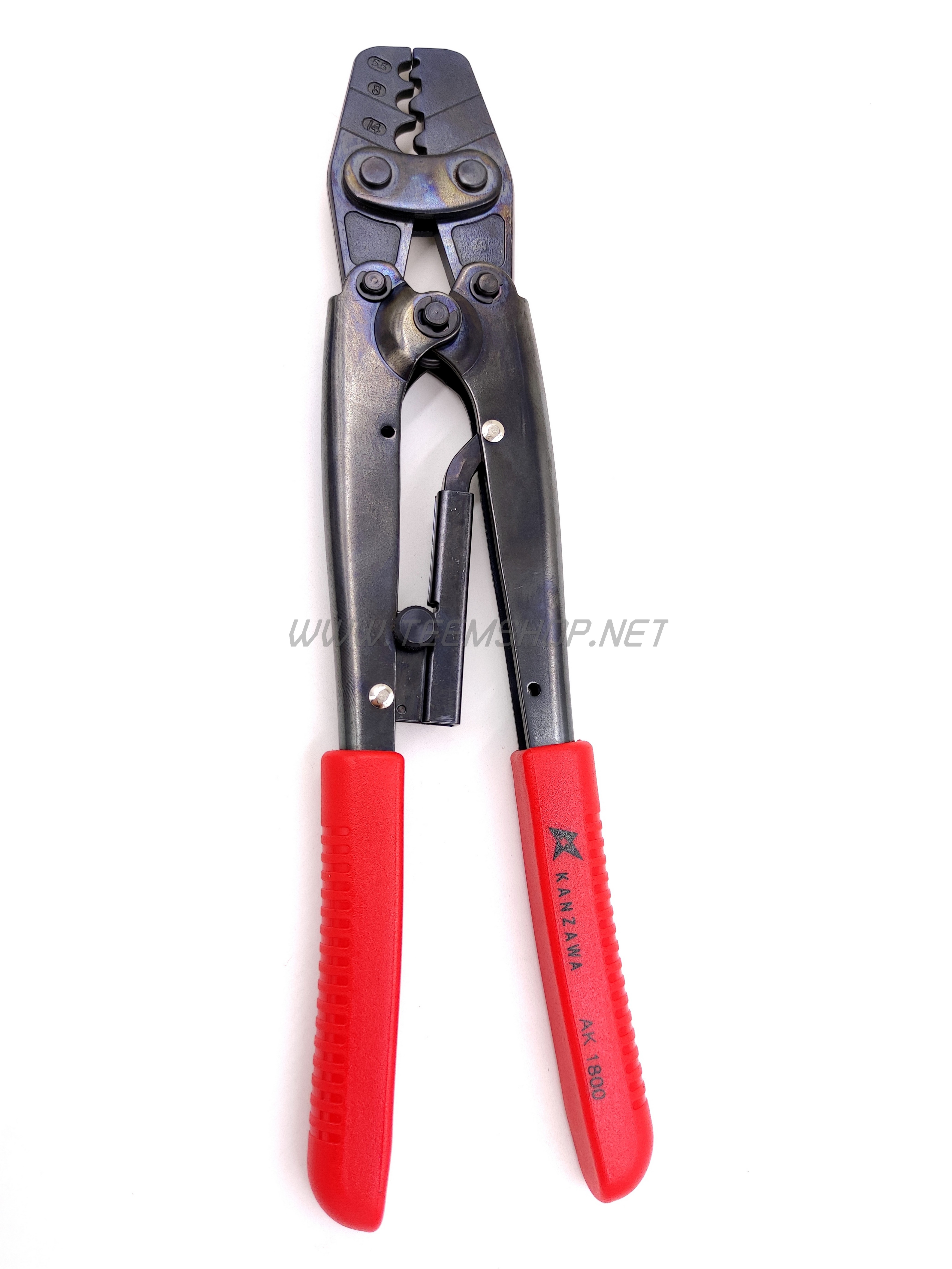KANZAWA คีมย้ำหัวสาย NO.AK1800 ย้ำหางปลา Made in Taiwan