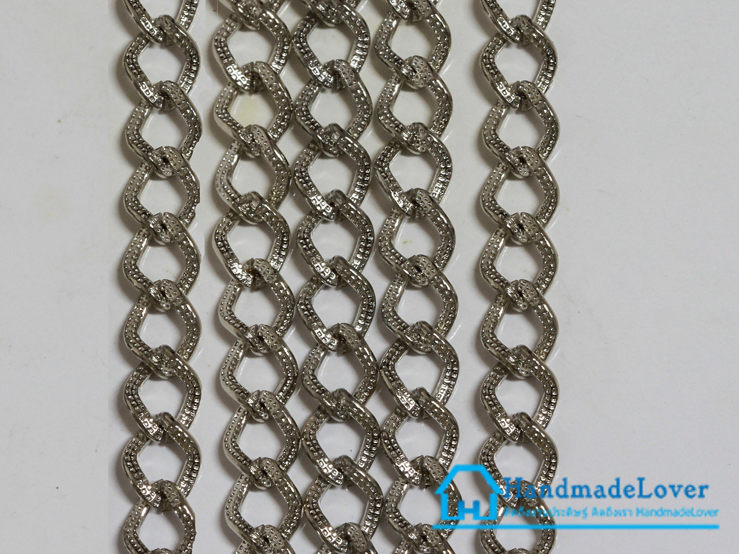 โซ่อลูมิเนียม สีนิเกิล ขนาด 8x6 mm.