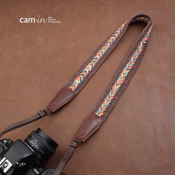 สายคล้องกล้องสวยๆ สีสดใส cam-in Glory Pony Dark Brown