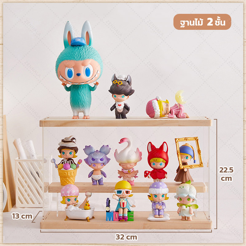 ชั้นวางโมเดล ฐานไม้