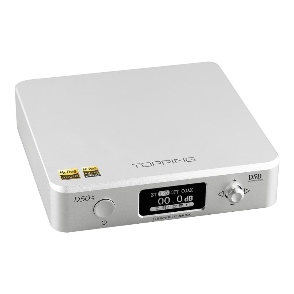 ขาย TOPPING D50s DAC ตั้งโต้ะระดับ Hi-Res รองรับ Bluetooth 5.0 , 32Bit/768kHz , DSD512 , LDAC