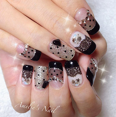 ลายเล็บ เปลือกหอย,shell nails,ลายเพ้นท์เล็บ เปลือกหอย