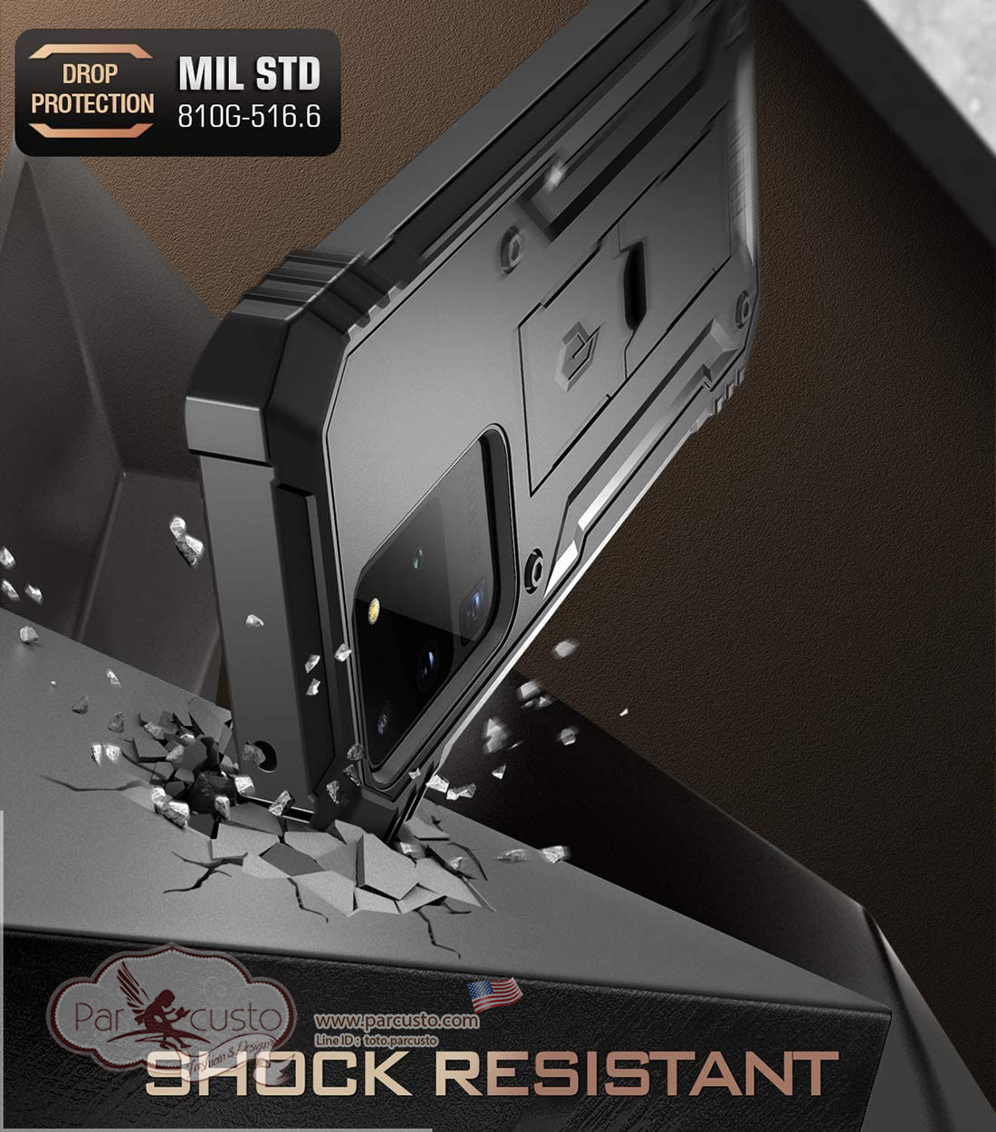 เคสกันกระแทก Samsung Galaxy S20 Ultra [Revolution Series] จาก Poetic [Pre-order USA]