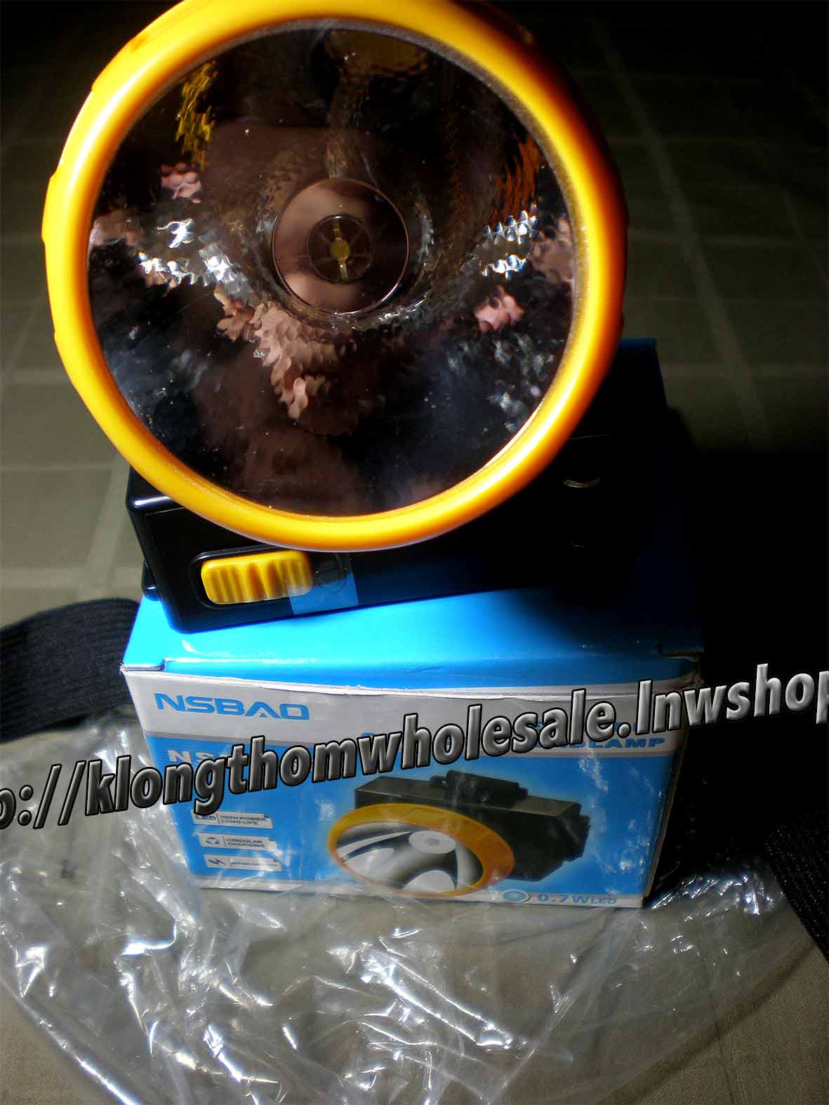 ไฟฉายคาดหัว LED 1 ดวง แถมเลนส์เหลืองYG3599