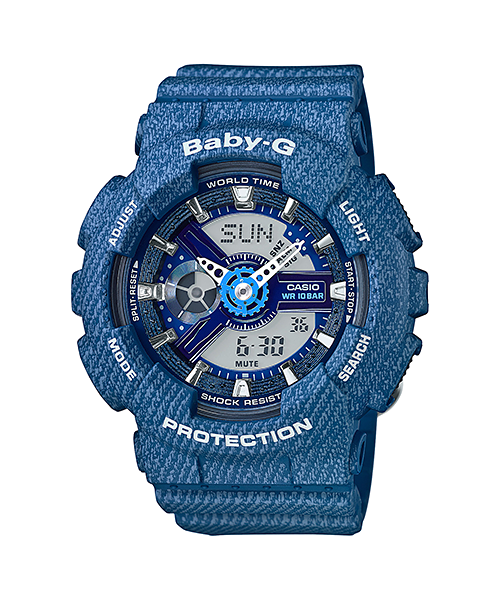 นาฬิกา Casio Baby-G ลายยีนส์ Denim Color series รุ่น BA-110DC-2A2 (สี Blue Jean) ของแท้ รับประกัน1ปี