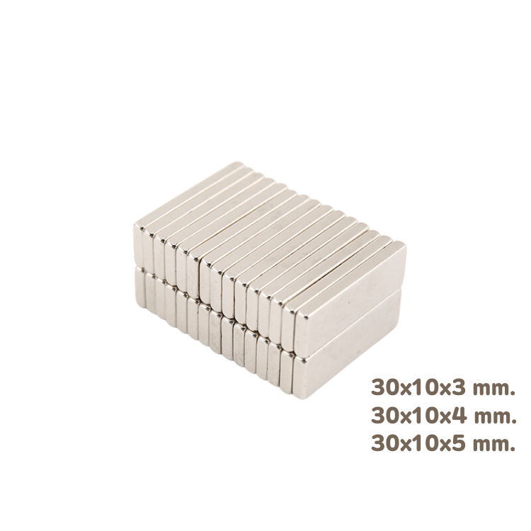 แม่เหล็กแรงสูง (แบบเหลี่ยม) ขนาด 30x10 mm.