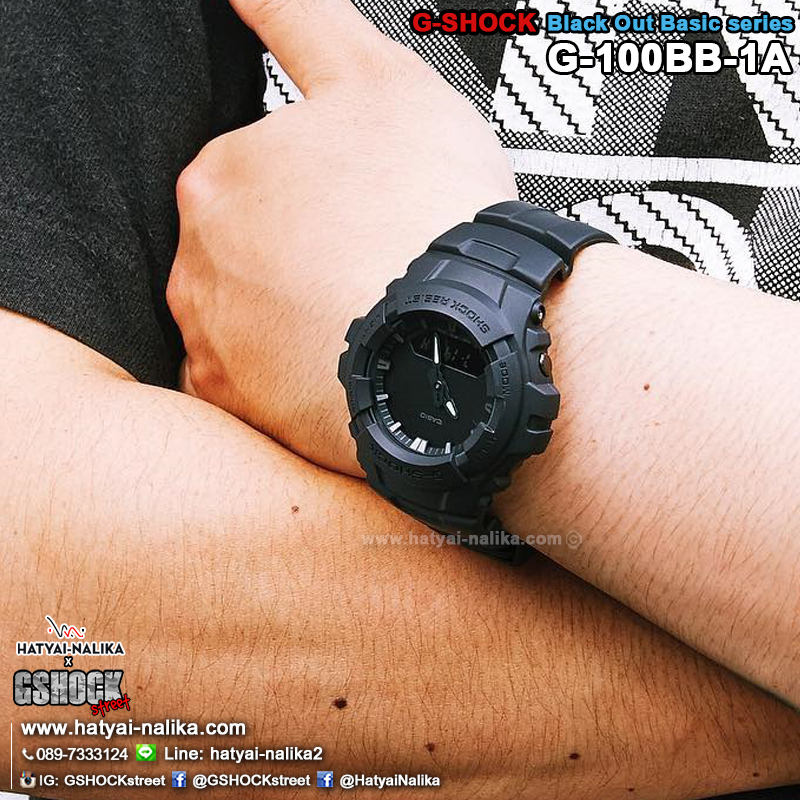 นาฬิกา Casio G-Shock Limited Black Out Basic series รุ่น G-100BB-1A ของแท้ รับประกัน1ปี