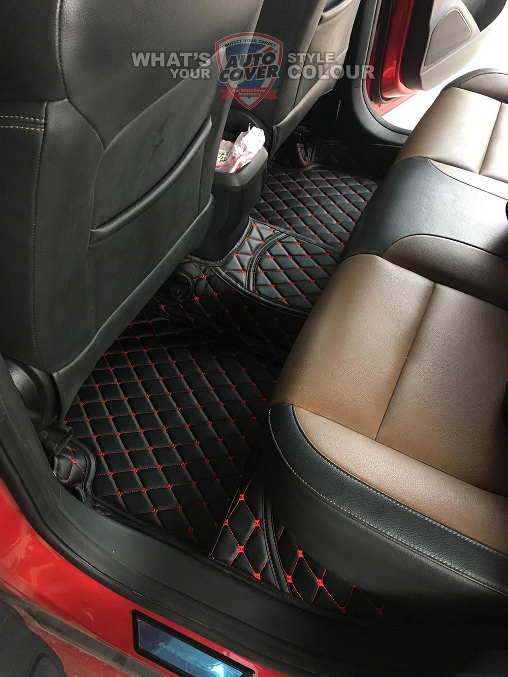 พรมรถยนต์ 6D Leather Car Mat รถ MG ZS ชุดเต็มคัน รวมแผ่นท้ายและหลังพนักพิง จำนวน 6 ชิ้น