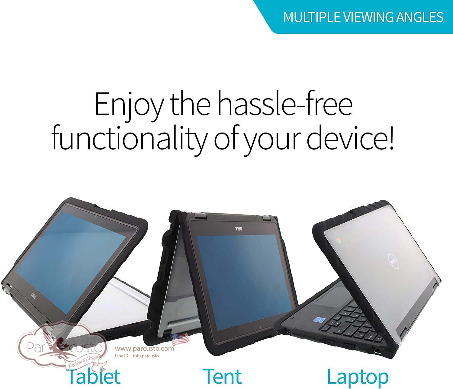 เคสกันกระแทก Dell Latitude 3190 11 นิ้ว [DropTech] จาก Gumdrop [Pre-order USA]