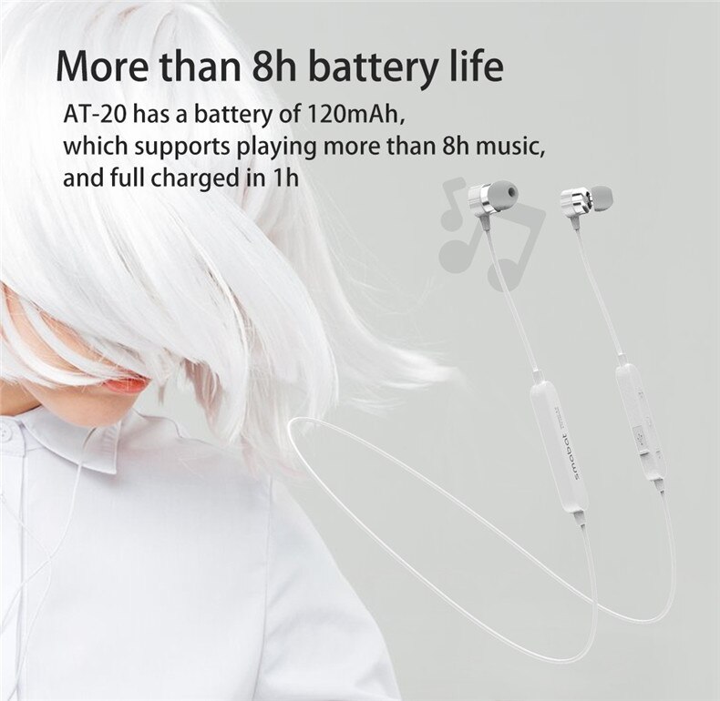ขาย SMABAT AT-20 หูฟังไร้สายแบบคล้องคอรองรับ Bluetooth5.0 ประกันศูนย์ไทย