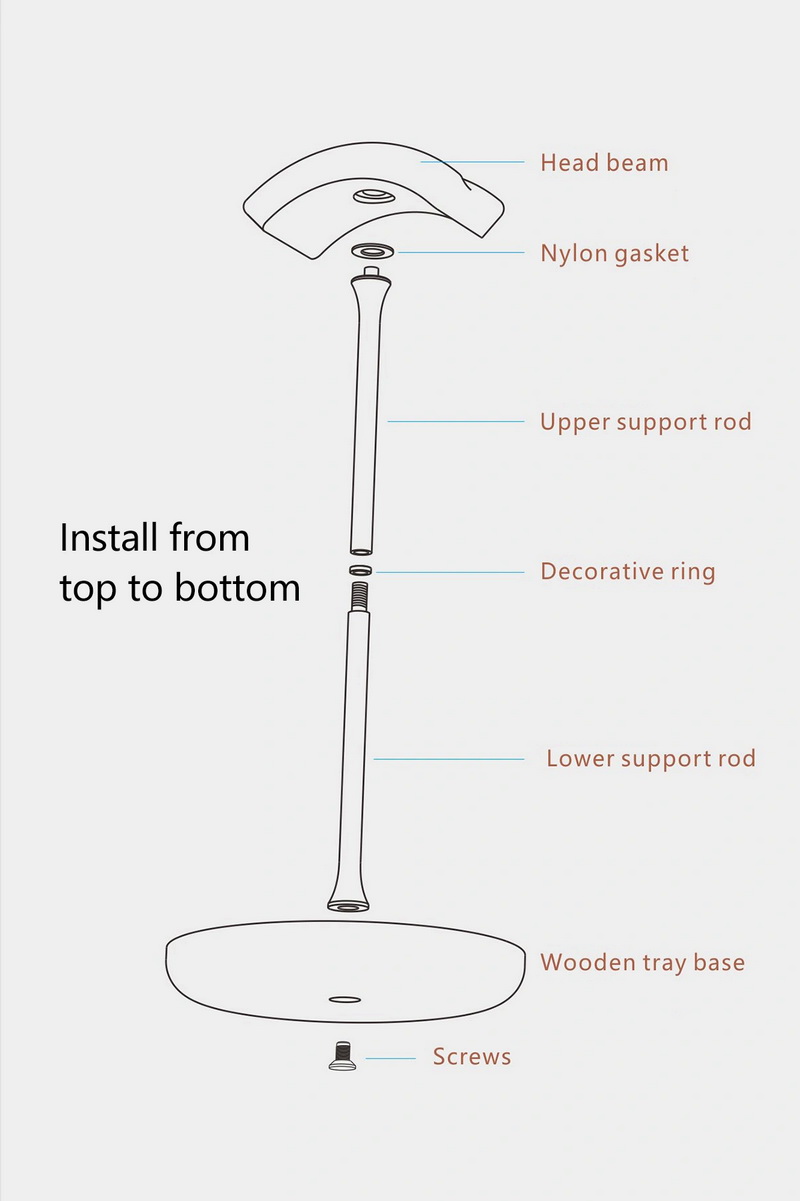 DD HS270W ขาตั้งหูฟังผสมผสานระหว่างไม้และโลหะ ไม่ล้มง่าย คานศีรษะที่ถอดออกได้