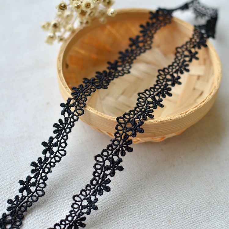 ผ้าลูกไม้ สีดำ สำหรับทำ Choker ขนาด 1.7 ซม.