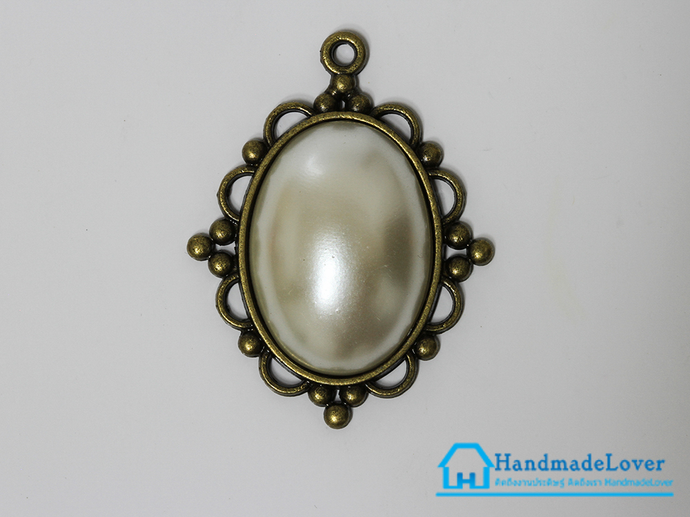 จี้โลหะ สีทองรมดำ กรอบรูป (เฉพาะกรอบ)