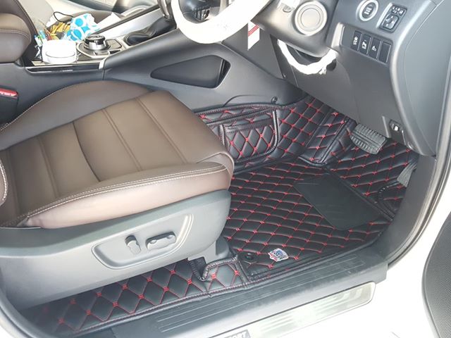 พรมรถยนต์ 6D รถ MITSUBISHI NEW PAJERO SPORT ปี 2019-2022 ชุดเต็มคันรวมแผ่นท้ายและหลังพนักพิง จำนวน 9 ชิ้น