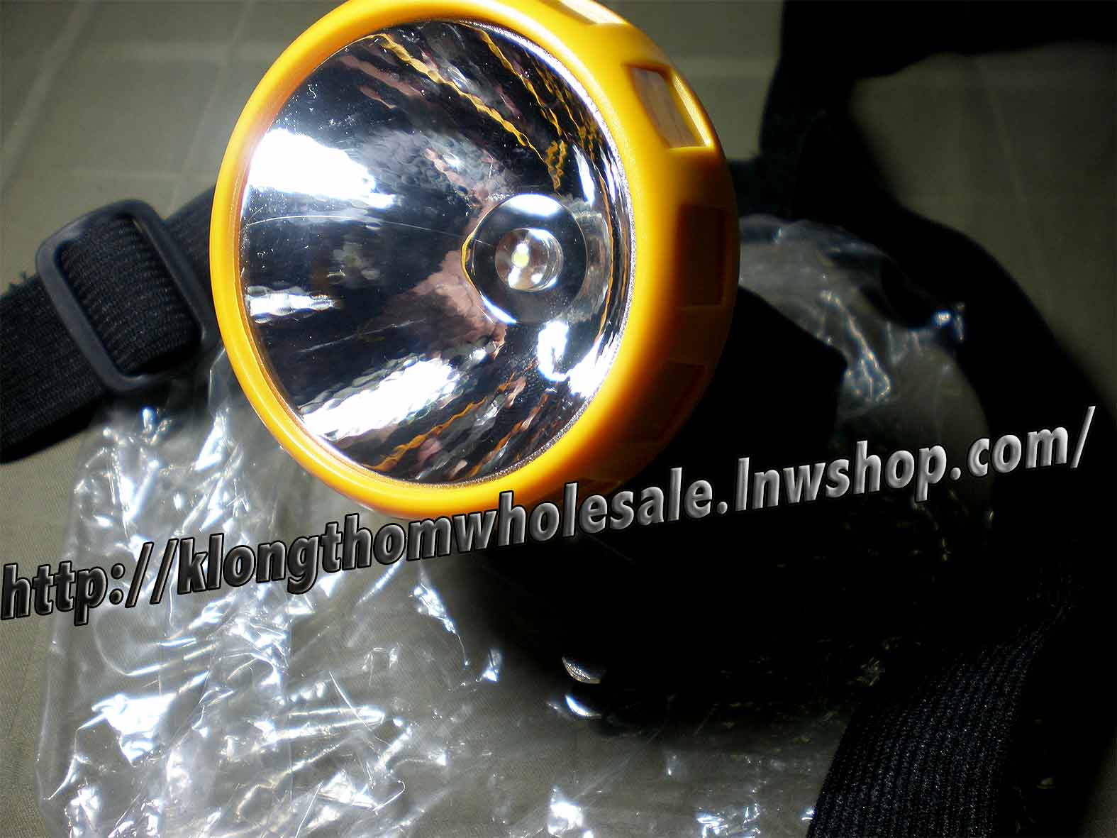 ไฟฉายคาดหัว LED 1 ดวง แถมเลนส์เหลืองYG3599