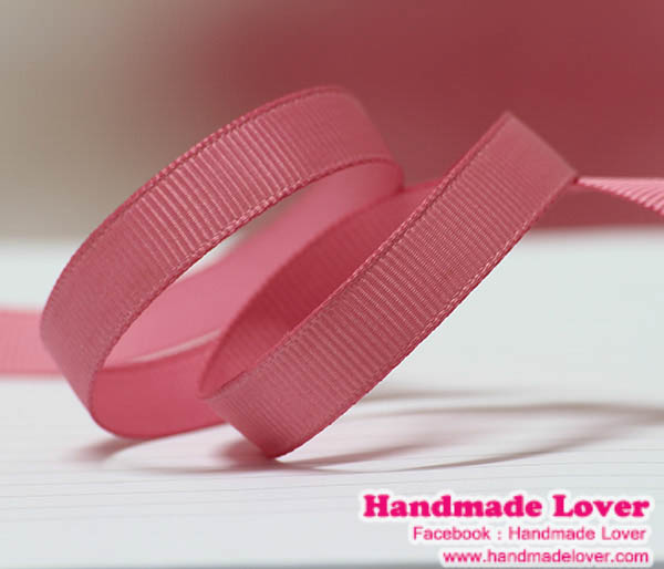 ริบบิ้นผ้าสีชมพูเข้ม (08)