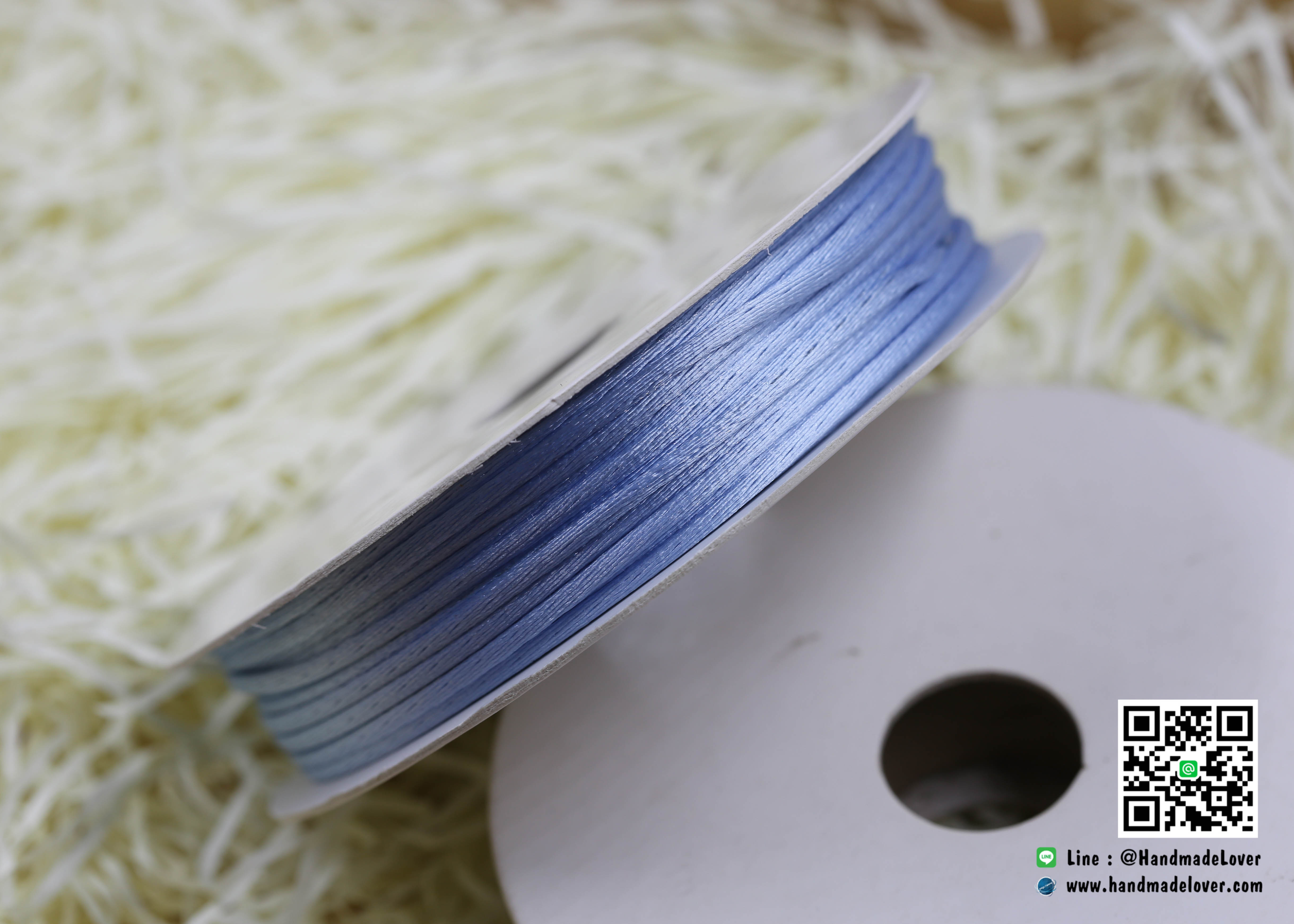 เชือกหางหนู สีฟ้า [11] ขนาด 2 มิล [อย่างดี เนื้อนุ่ม]