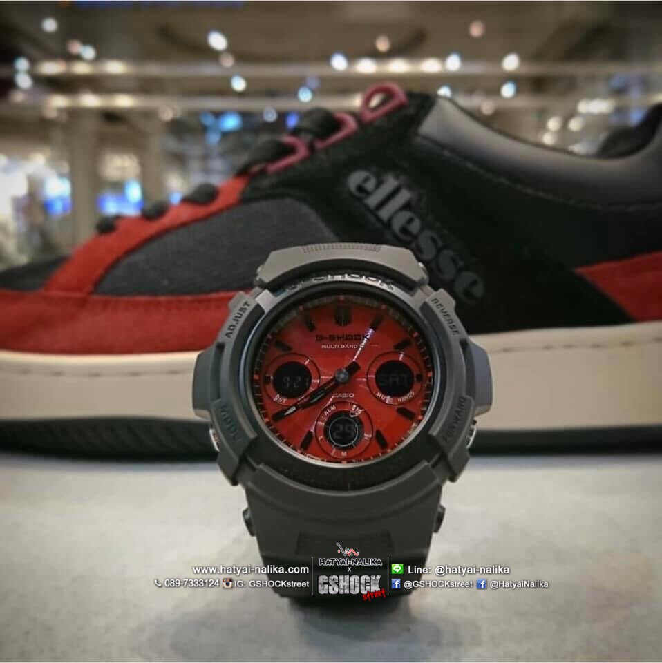 นาฬิกา Casio G-Shock Special color ADRENALINE RED series รุ่น AWG-M100SAR-1A (Multiband6) ของแท้ รับประกัน1ปี