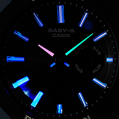 นาฬิกา Casio Baby-G Neon Illuminator Special model BGA-255 Wonderer series รุ่น BGA-255-1A ของแท้ รับประกัน1ปี