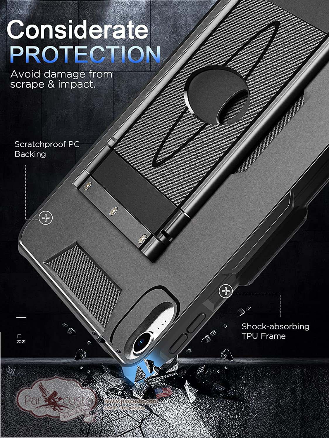 เคสกันกระแทก iPad Air 4th/5th Generation 10.9 Inch 2020/2022 [Multi-Angle] จาก MoKo [Pre-order USA]