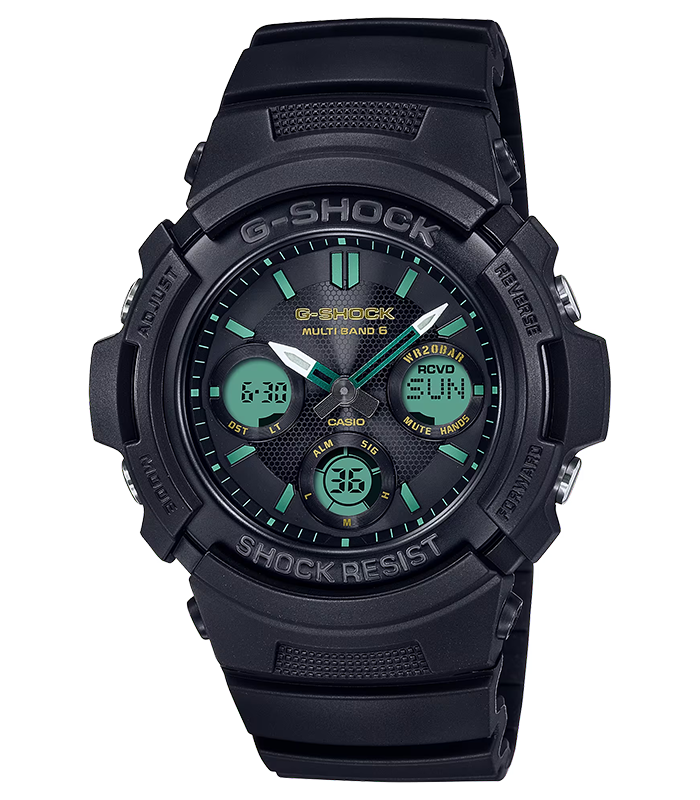 นาฬิกา Casio G-Shock TEAL AND BROWN color รุ่น AWG-M100RC-1A ของแท้ รับประกัน1ปี