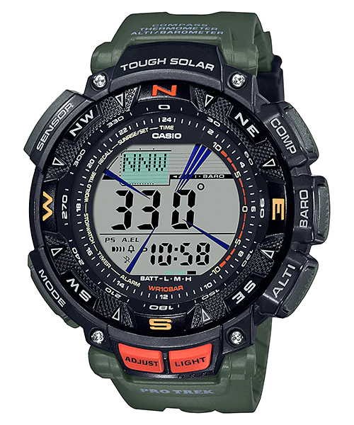 นาฬิกา คาสิโอ Casio PRO TREK DUAL-LAYER LCD รุ่น PRG-240-3 ของแท้ รับประกัน 1 ปี