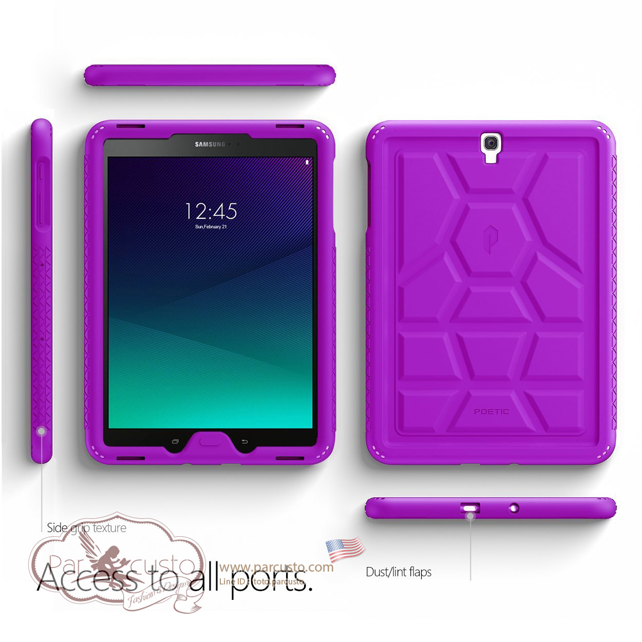 เคสซิลิโคนกันกระแทก Samsung Galaxy Tab S3 9.7 [TurtleSkin] จาก Poetic [Pre-order USA]