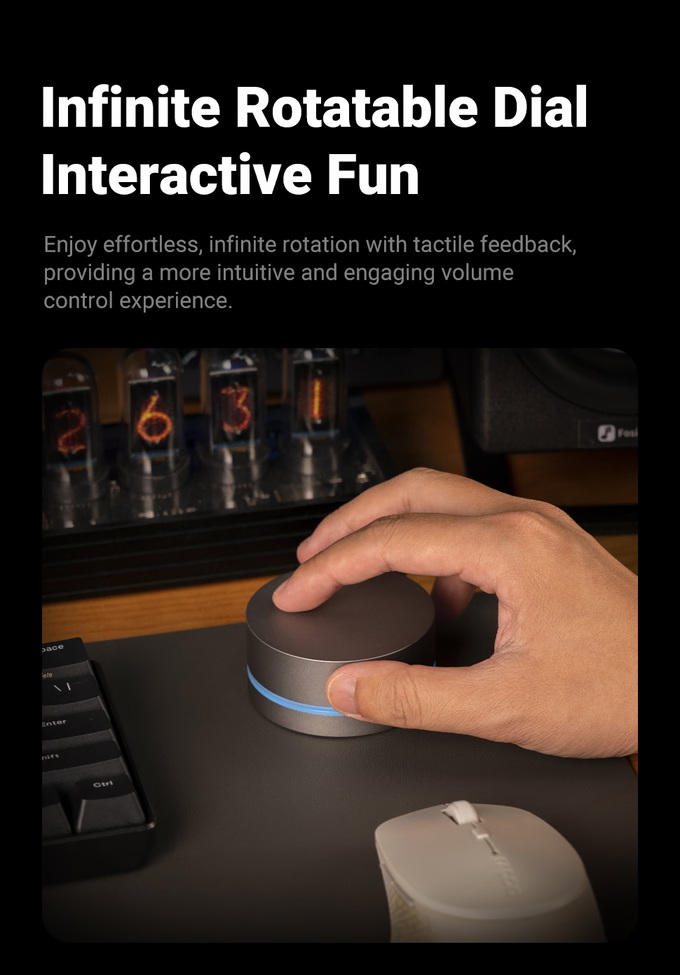 Fosi Audio VOL20 ปุ่มควบคุมระดับเสียงมัลติมีเดียผ่านบลูทูธพร้อมไฟ RGB ประกันศูนย์ไทย