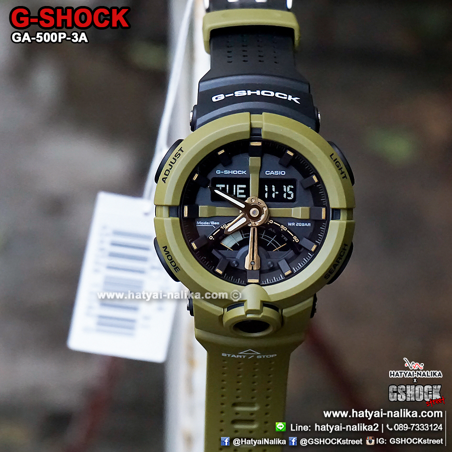นาฬิกา Casio G-Shock GA-500P Punching pattern series รุ่น GA-500P-3A ของแท้ รับประกัน1ปี