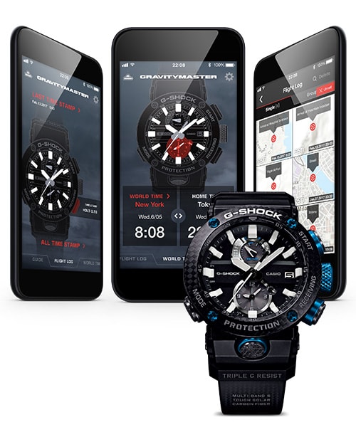 นาฬิกา Casio G-Shock นักบิน GRAVITYMASTER Rust Resist BLUETOOTH GWR-B1000 series รุ่น GWR-B1000-1A1 ของแท้ รับประกัน1ปี