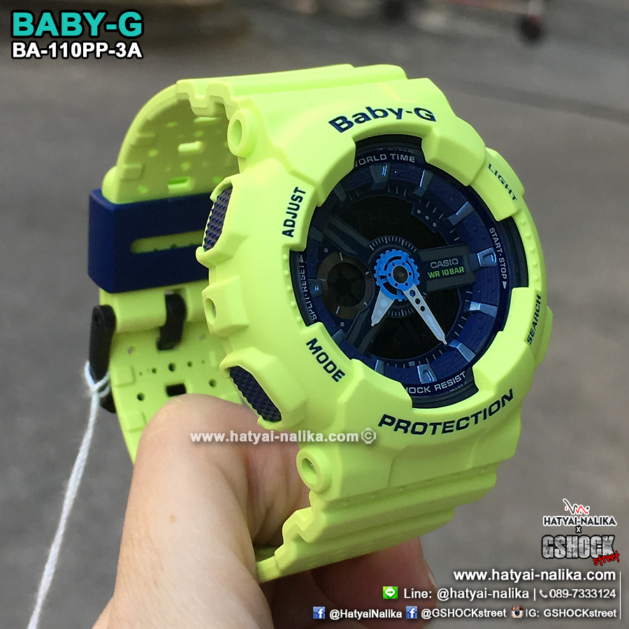 นาฬิกา Casio Baby-G Punching Pattern series รุ่น BA-110PP-3A (สายลายฉลุ) ของแท้ รับประกัน1ปี