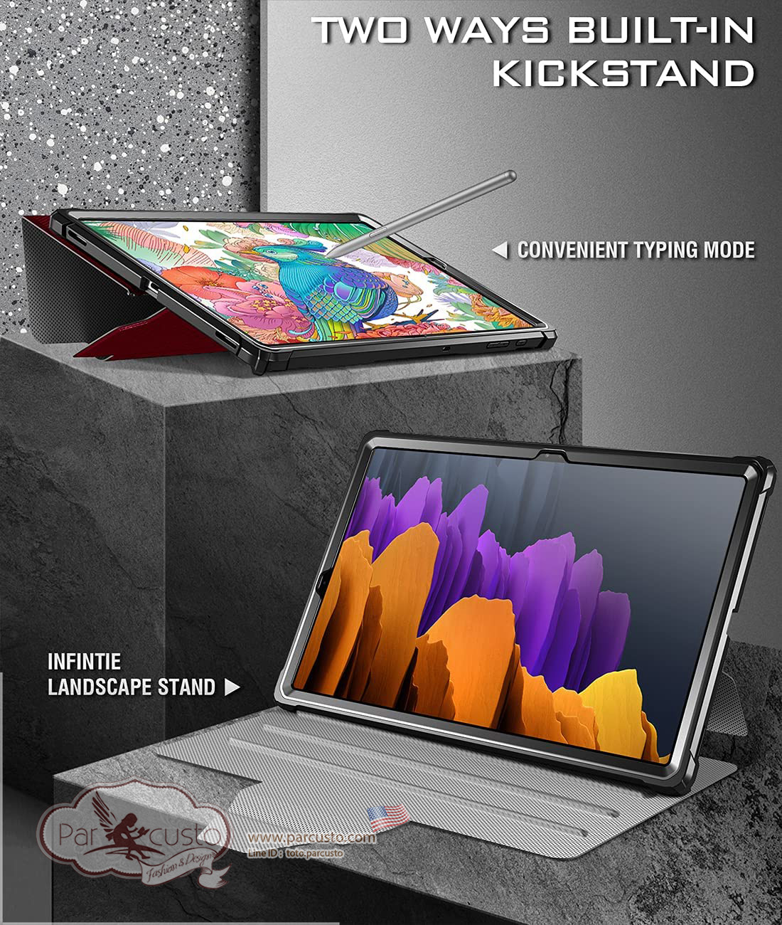 เคส Samsung Galaxy Tab S7 Plus 12.4 inch 2020 [Explorer Series] จาก Poetic [Pre-order USA]