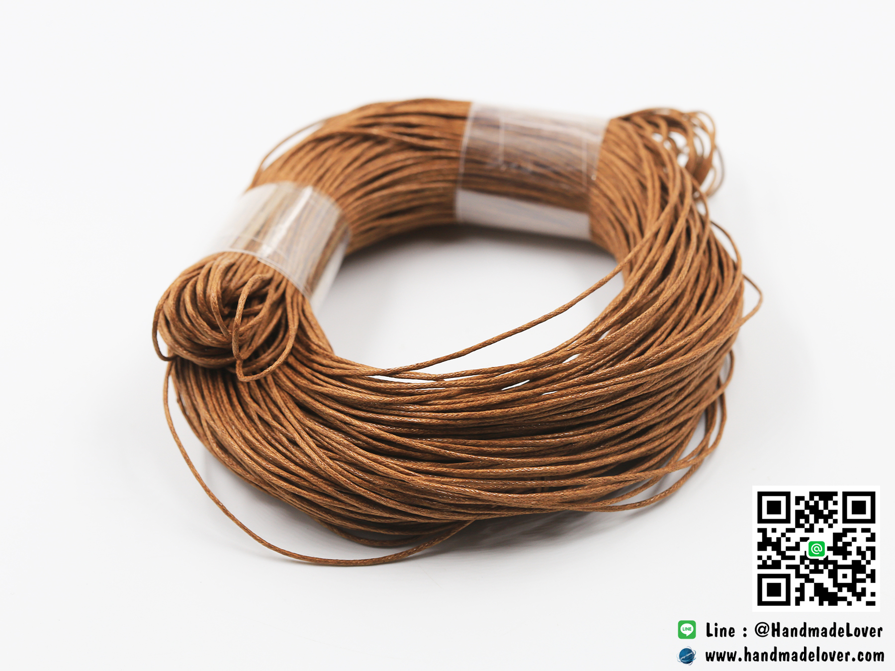 เชือกคอตตอน ขนาด 1 mm สีน้ำตาลอ่อน