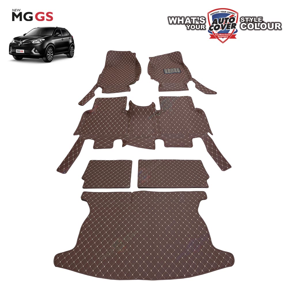 พรมรถยนต์เข้ารูป 6 D รถ MG GS จำนวน 6 ชิ้น ชุดเต็มคัน รวมแผ่นท้ายและหลังพนักพิง