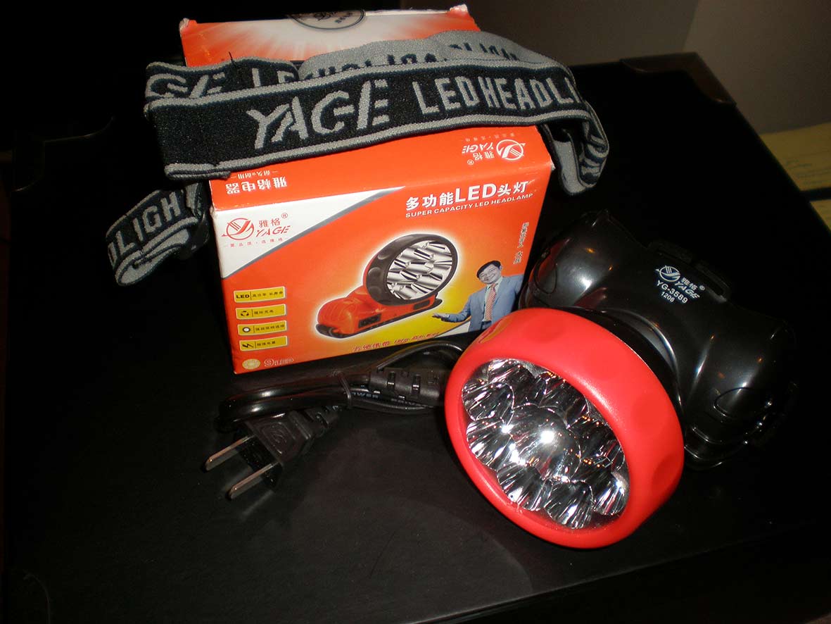 ไฟฉายคาดหัว (ไฟฉายกรีดยาง) LED 1 ดวง YG3589แสงขาว
