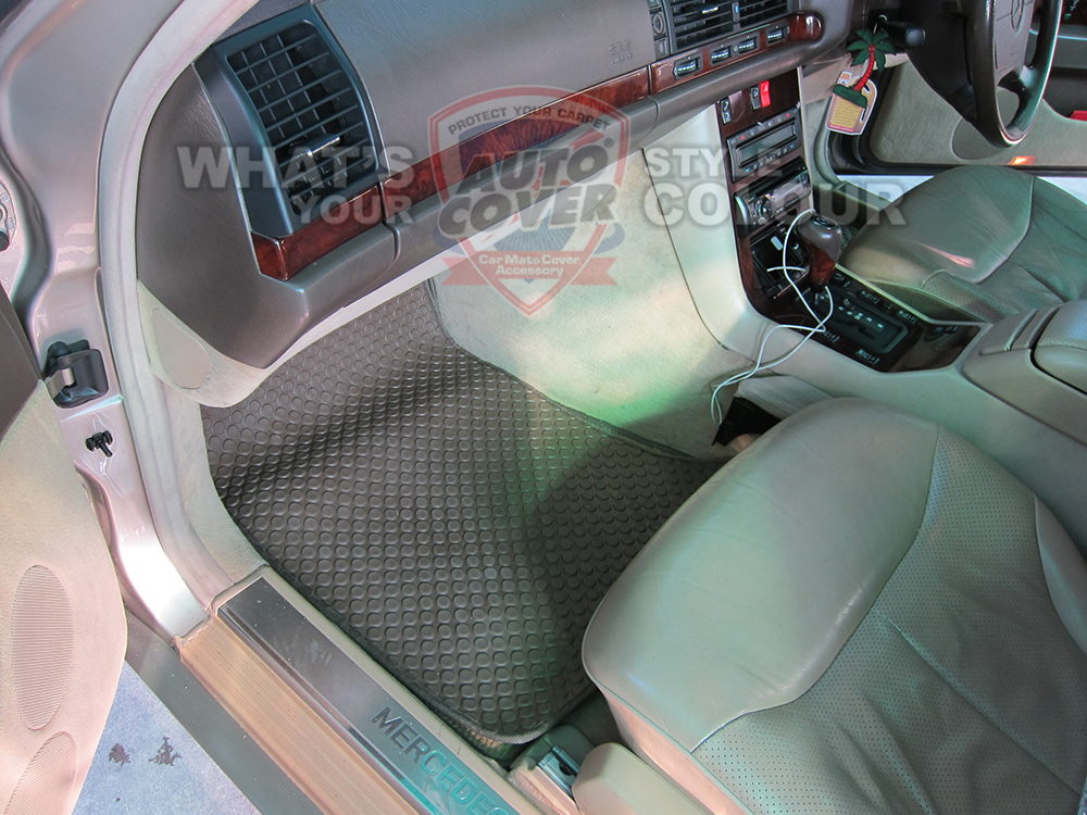 พรมปูพื้นรถยนต์ พรมกระดุม รถ MERCEDES BENZ S CLASS W140 ปี 1991-1998 ชุดพรมพื้น จำนวน 5 ชิ้น