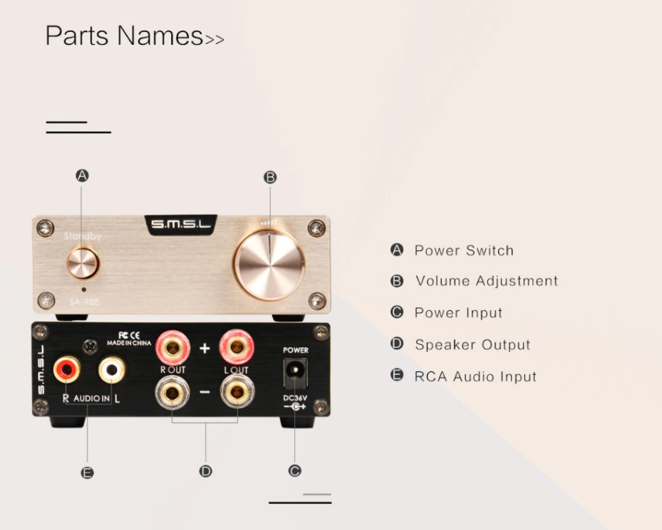 ขาย SMSL SA-98E แอมป์ตั้งโต๊ะ รองรับ Hi-Res ประกันศูนย์ไทย