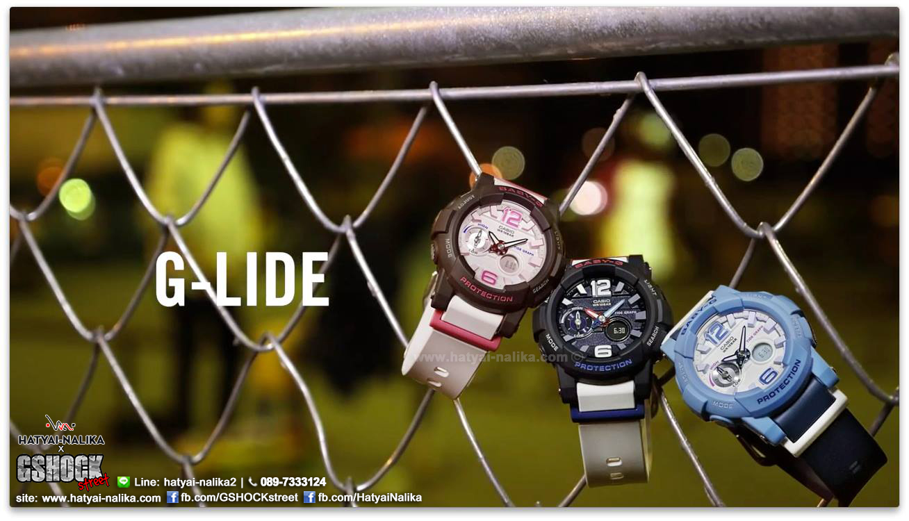 นาฬิกา คาสิโอ Casio Baby-G Standard ANALOG-DIGITAL รุ่น BGA-180-2B2 ของแท้ รับประกัน1ปี