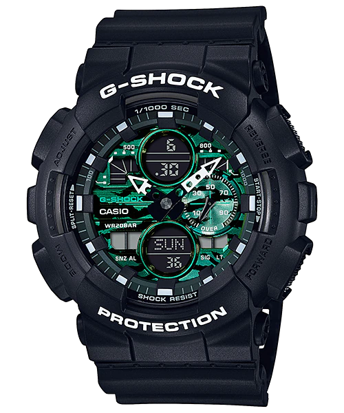 นาฬิกา Casio G-Shock Special color MIDNIGHT GREEN series รุ่น GA-140MG-1A ของแท้ รับประกัน1ปี
