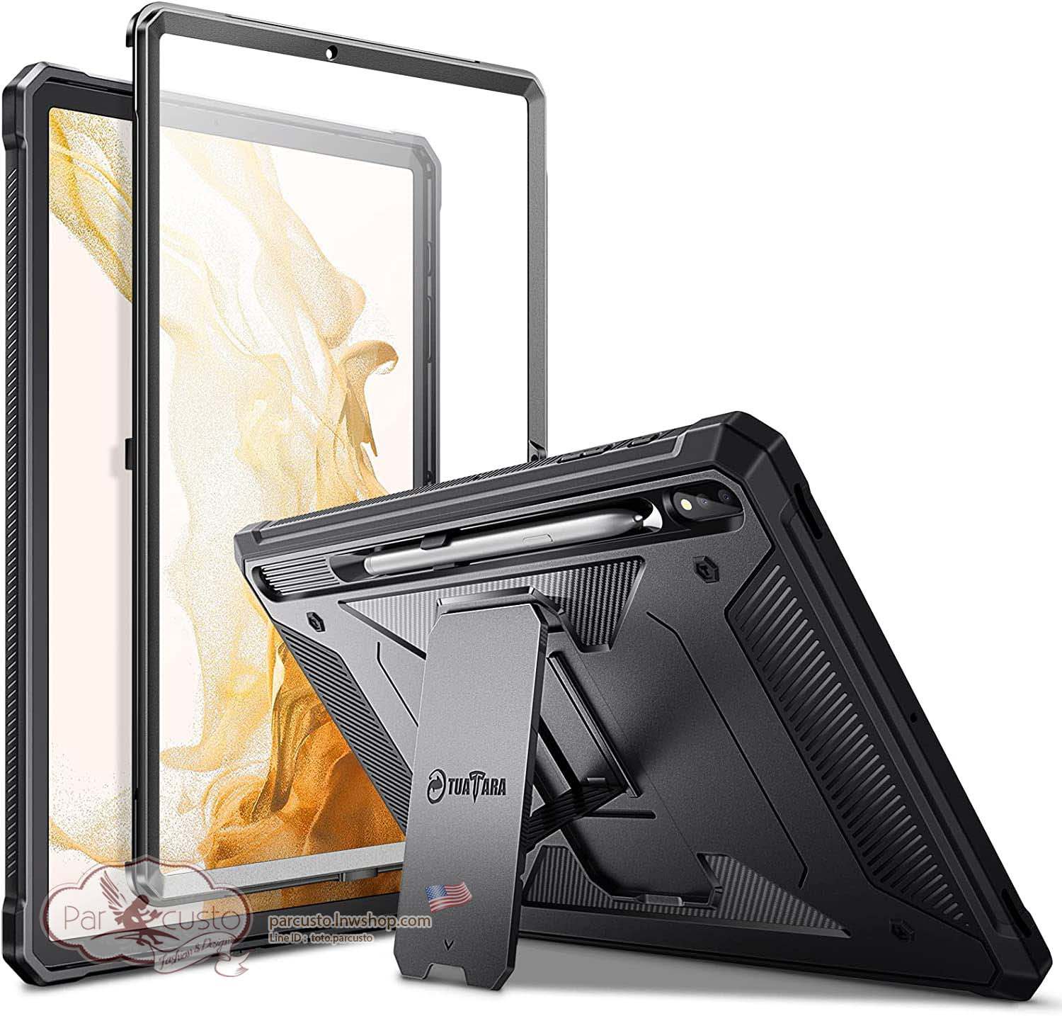 เคสกันกระแทก Samsung Galaxy Tab S8 Plus 2022/S7 FE 2021/S7 Plus 2020 12.4 นิ้ว [Tuatara] จาก Fintie[Pre-order USA]